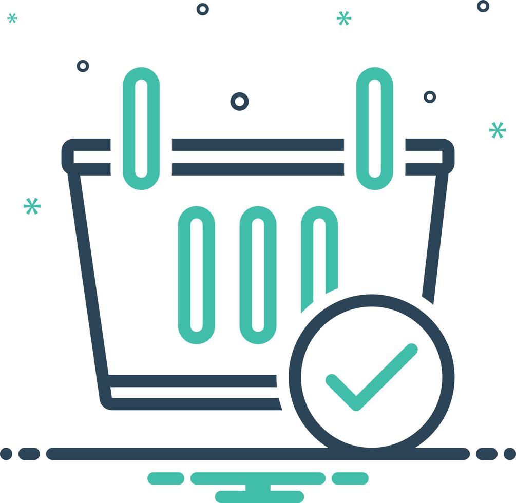 Mix icon for checkout vector