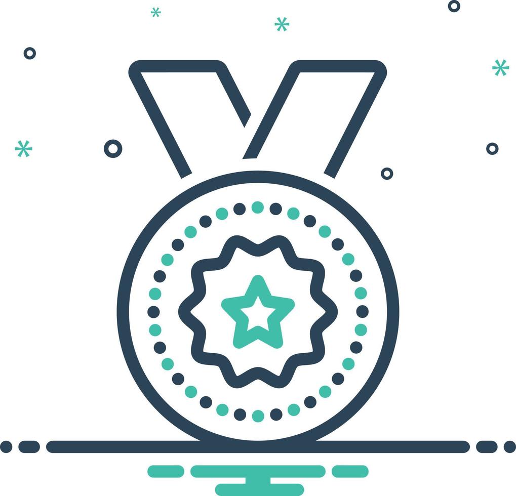 Mix icon for medal award vector