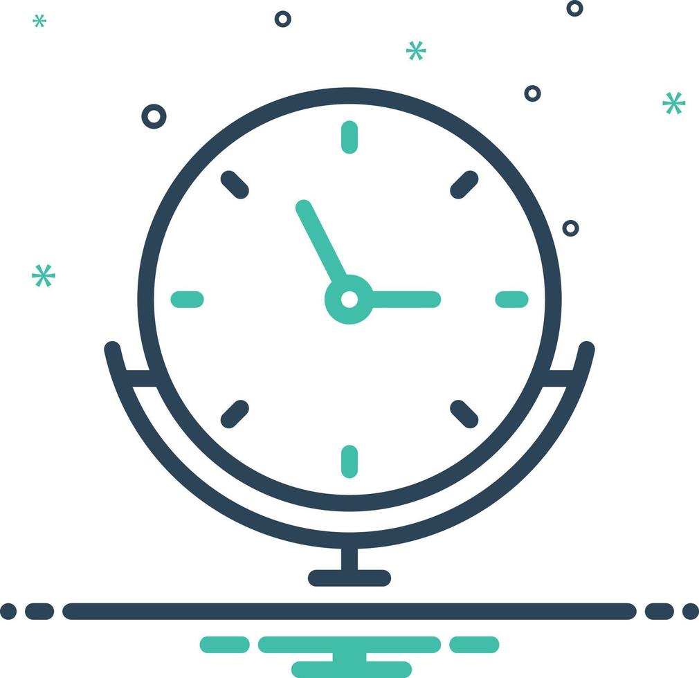 Mix icon for clock vector