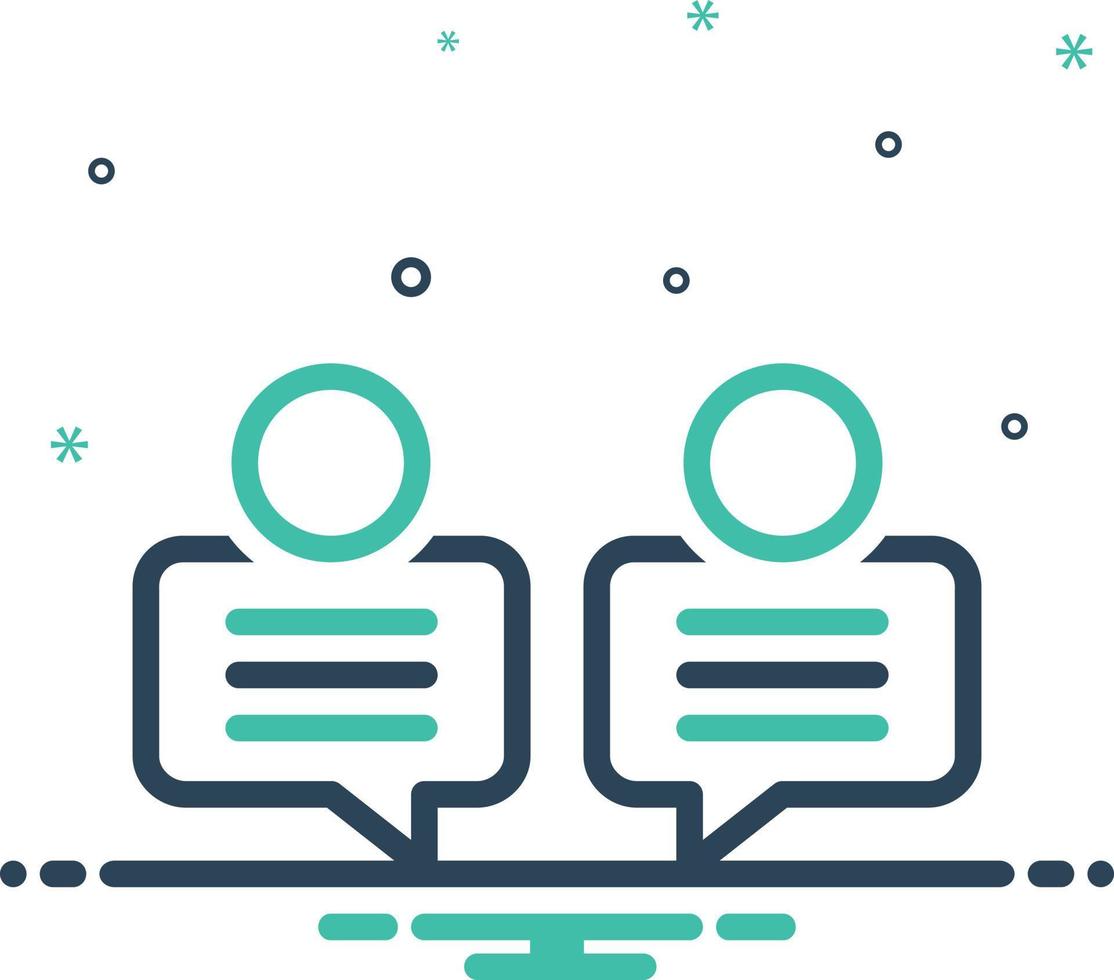 Mix icon for business dialog vector