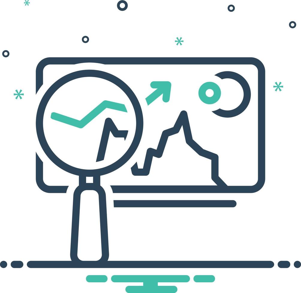 Mix icon for market analysis vector