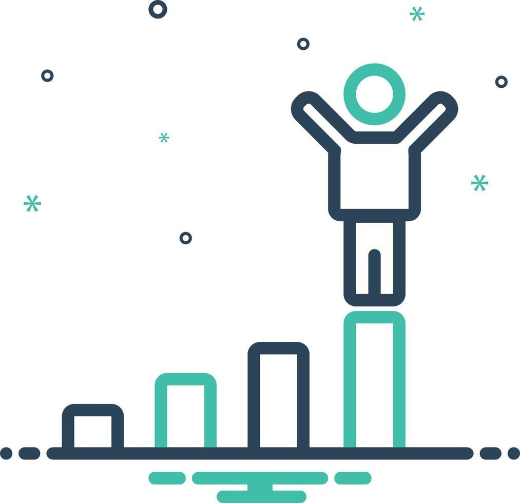 Mix icon for success vector