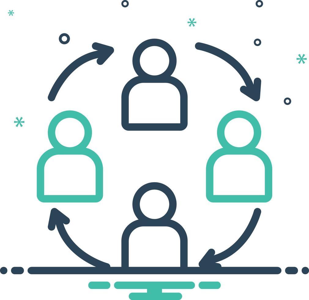 Mix icon for teamwork vector