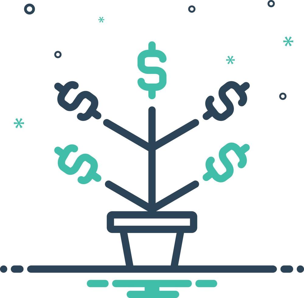 Mix icon for growth vector