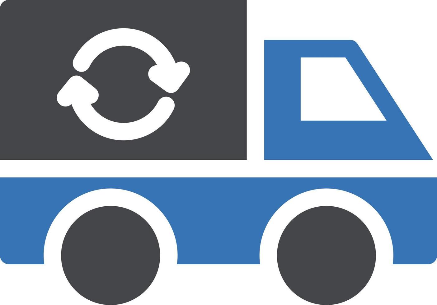 ilustración de vector de camión de papelera de reciclaje en un fondo. símbolos de calidad premium. iconos vectoriales para concepto y diseño gráfico.