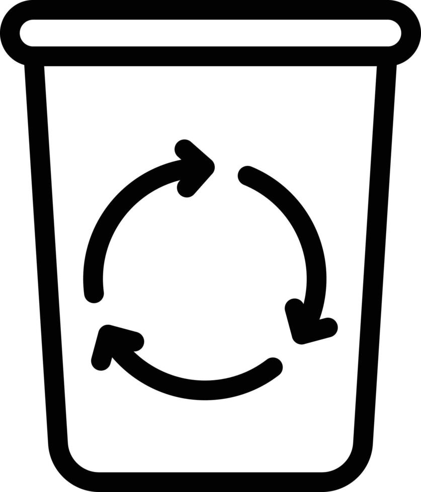 Ilustración de vector de papelera de reciclaje en un fondo. Símbolos de calidad premium. Iconos vectoriales para concepto y diseño gráfico.