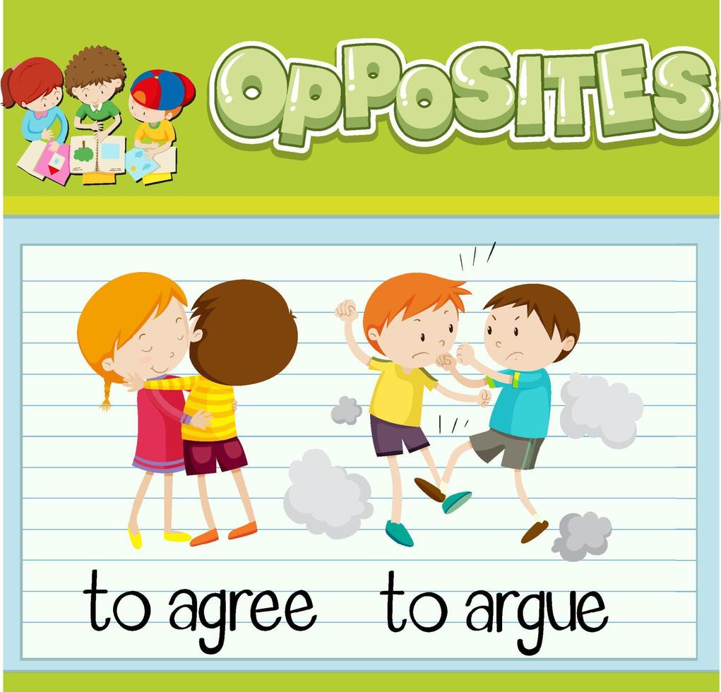 Opposite words with pictures for kids vector