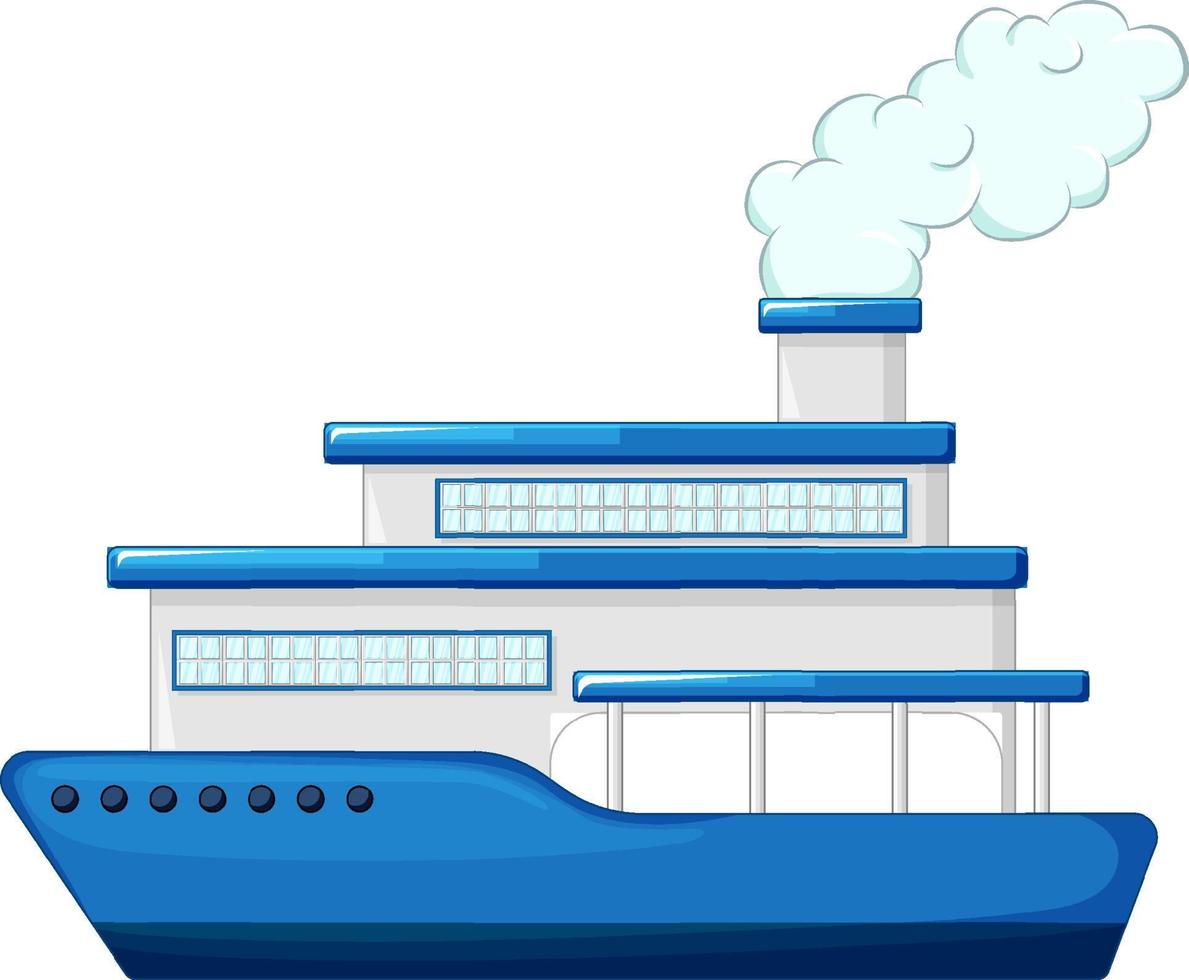 Big ship in blue color vector