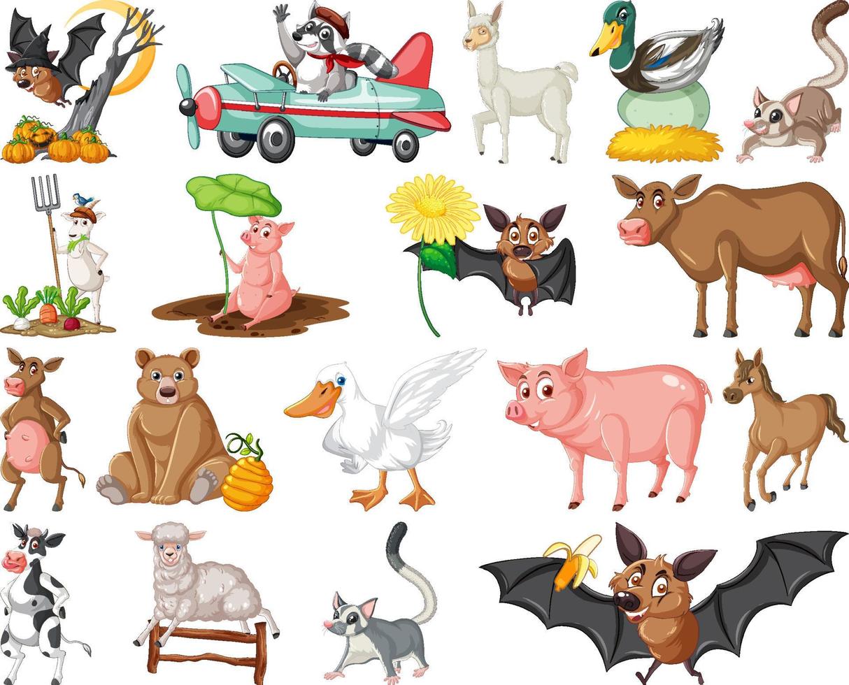 Set of different kinds of animals vector