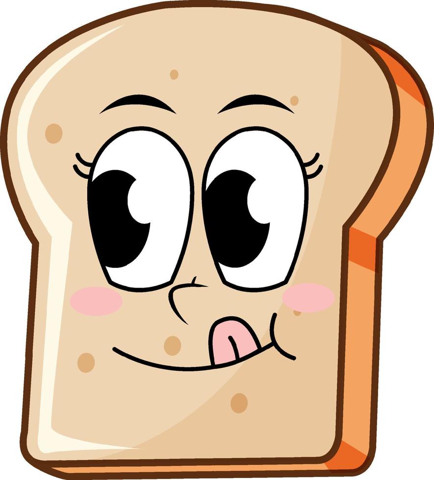 Toast with happy face vector