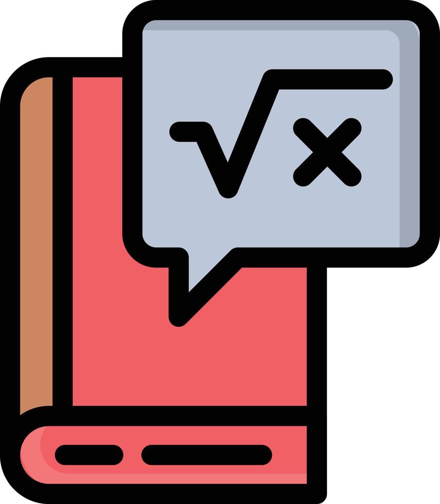 ilustración de vector de libro de matemáticas en un fondo. símbolos de calidad premium. iconos vectoriales para concepto y diseño gráfico.