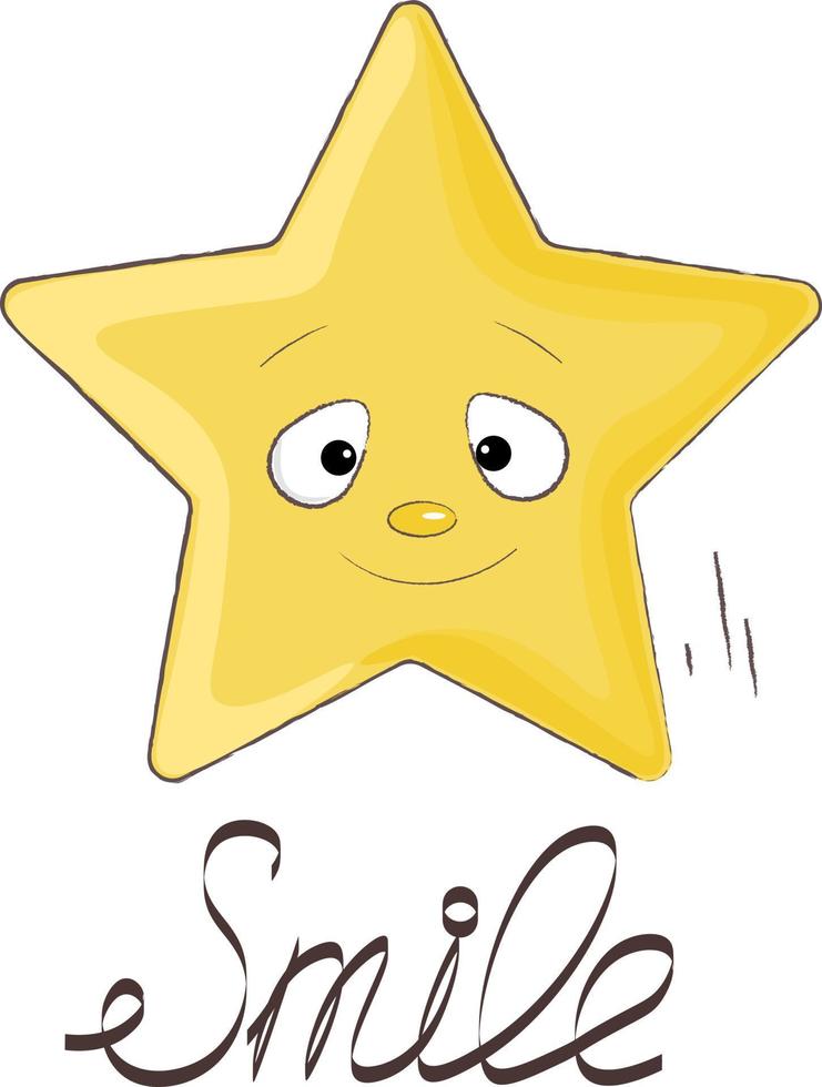 star with a smile vector