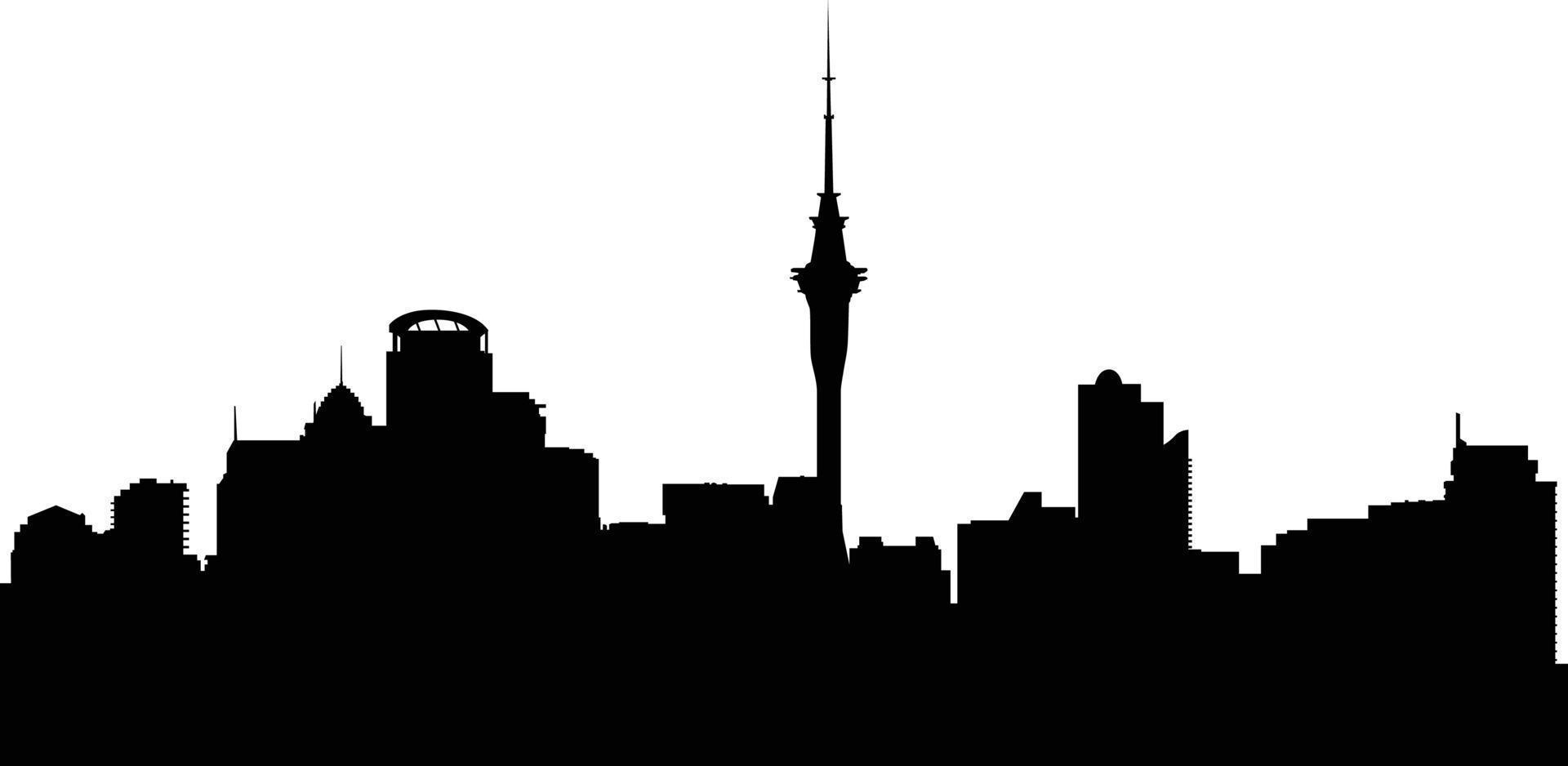 Auckland City Skyline Illustration vector