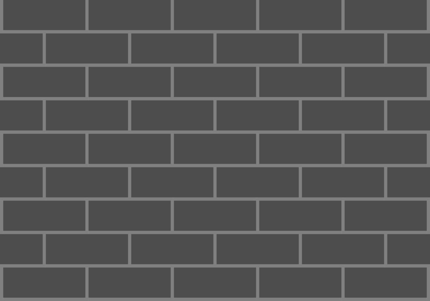 Black brick wall pattern background flat vector design.