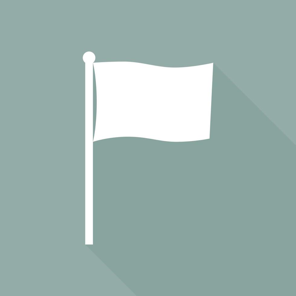 White flag flat vector icon design.