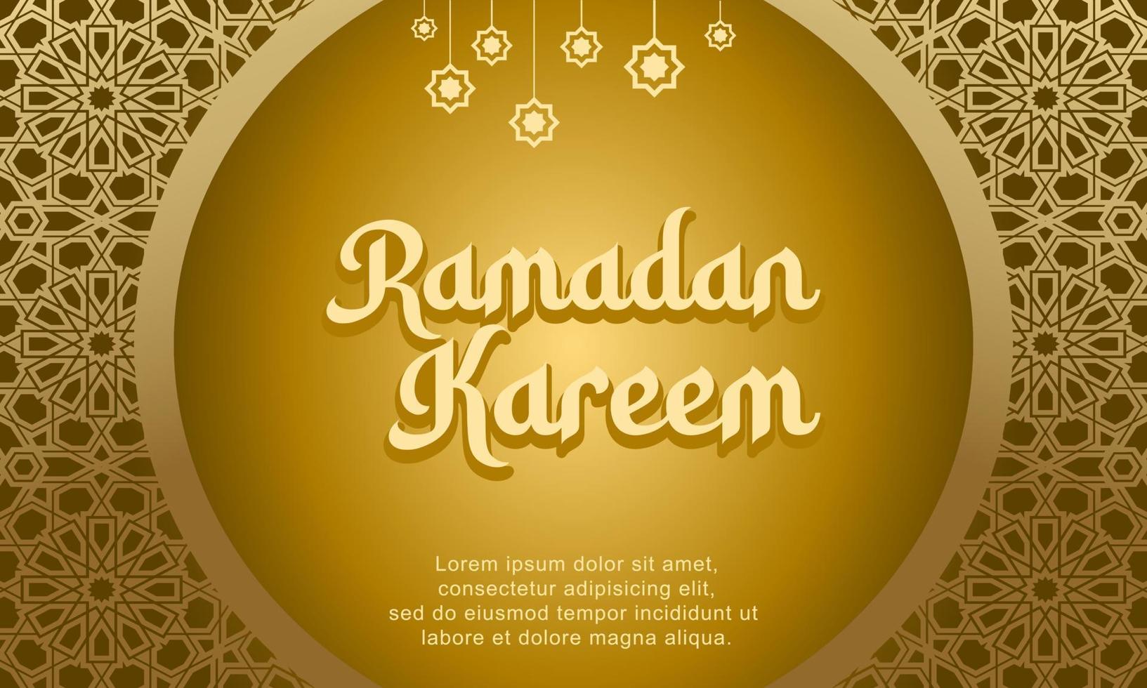 Golden elegant Ramadan greeting vector design, suitable for banners, social media, greetings and others with Ramadan themes