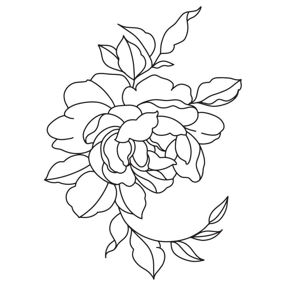 Line Detail Flowers vector
