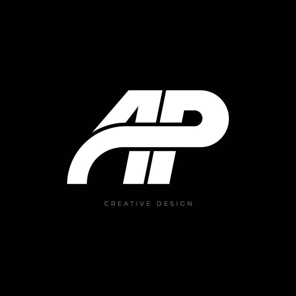 AP monogram letter mark branding logo vector