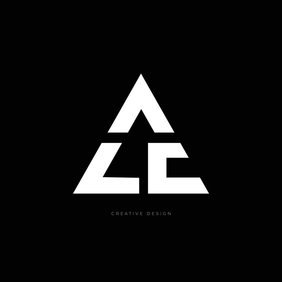alc triángulo creativo marca logo vector