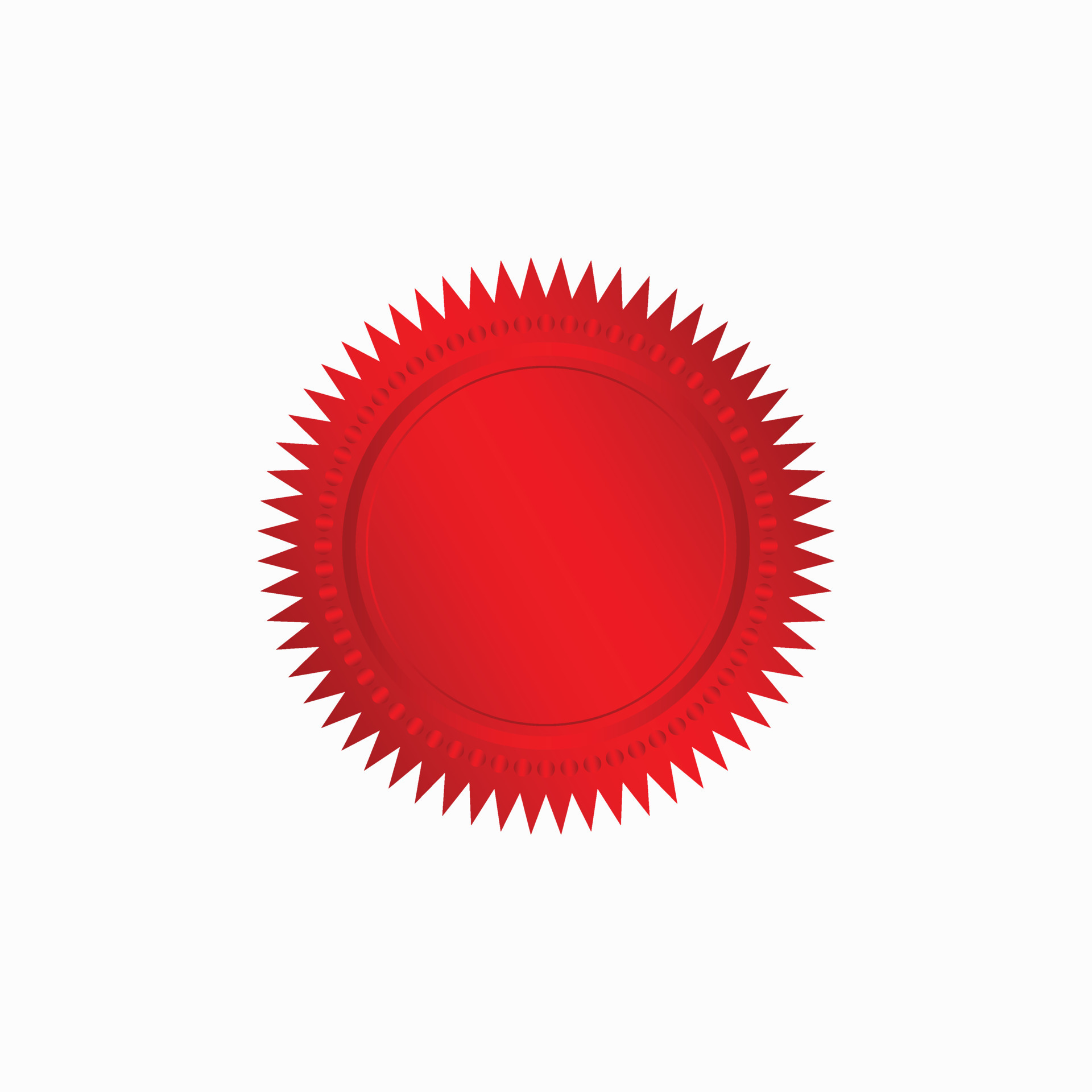 Round red badge isolated on a white background, seal stamp red luxury elegant banner con, Vector illustration certificate red seal or medal isolated. 19851093 Vector Art at Vecteezy