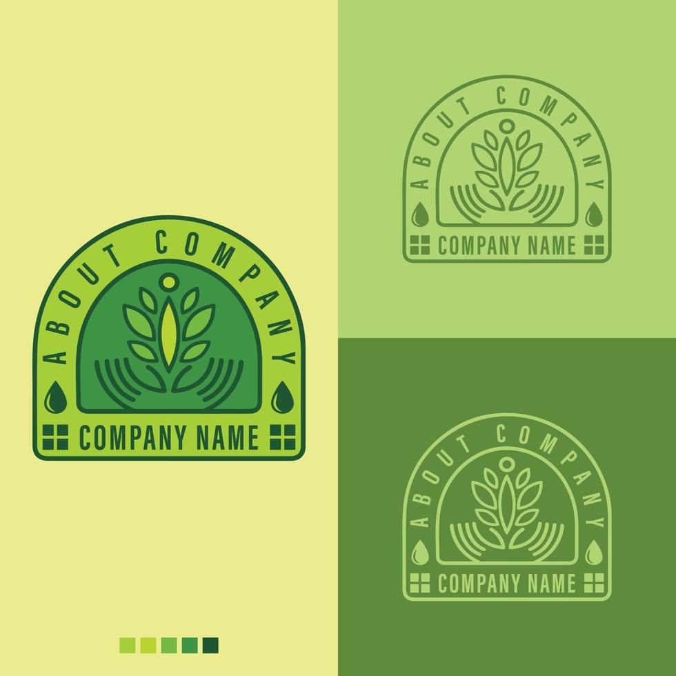 logo for the botanical field plantations, agriculture, plants, flowers, and the like. vector