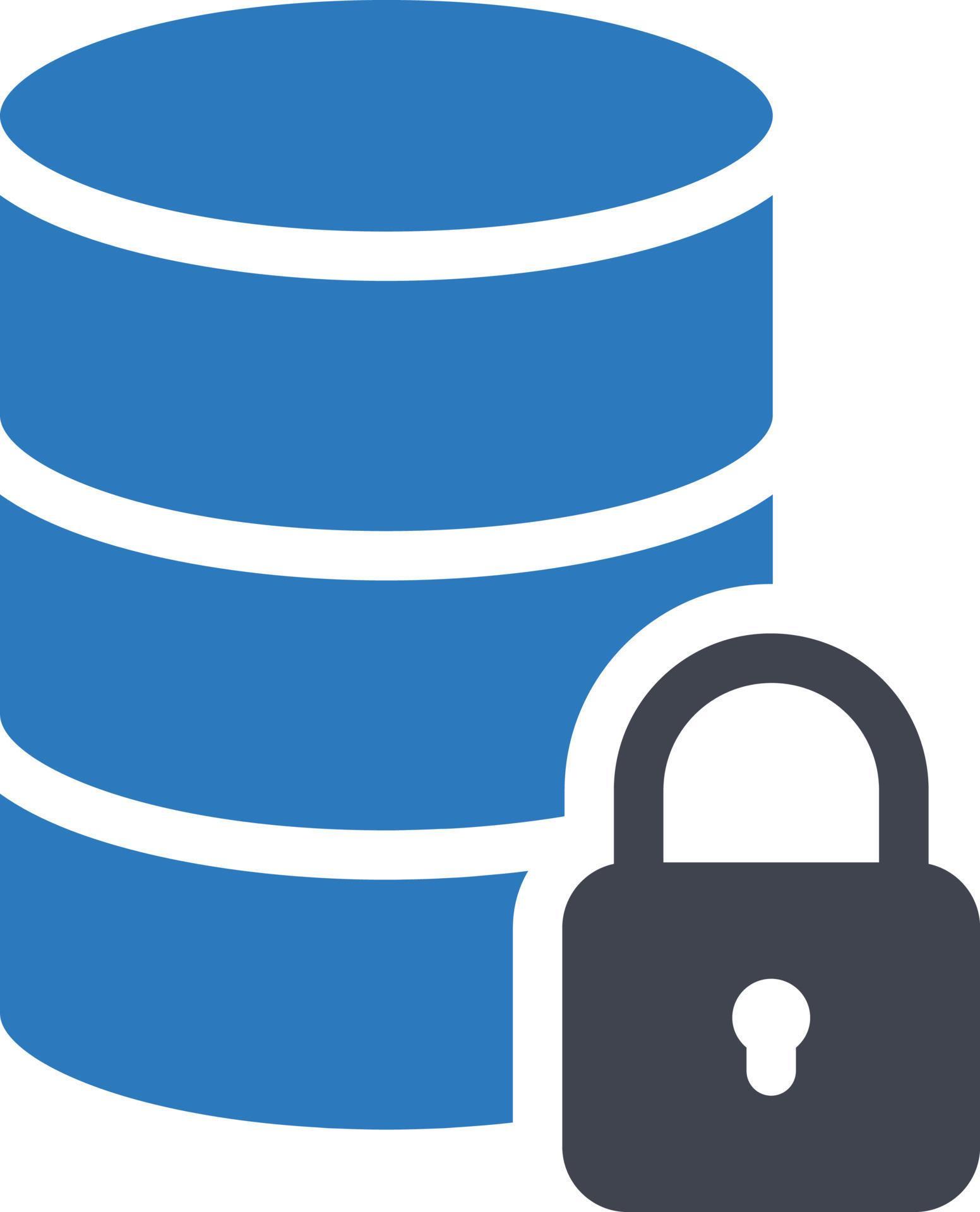 database lock vector illustration on a background.Premium quality ...