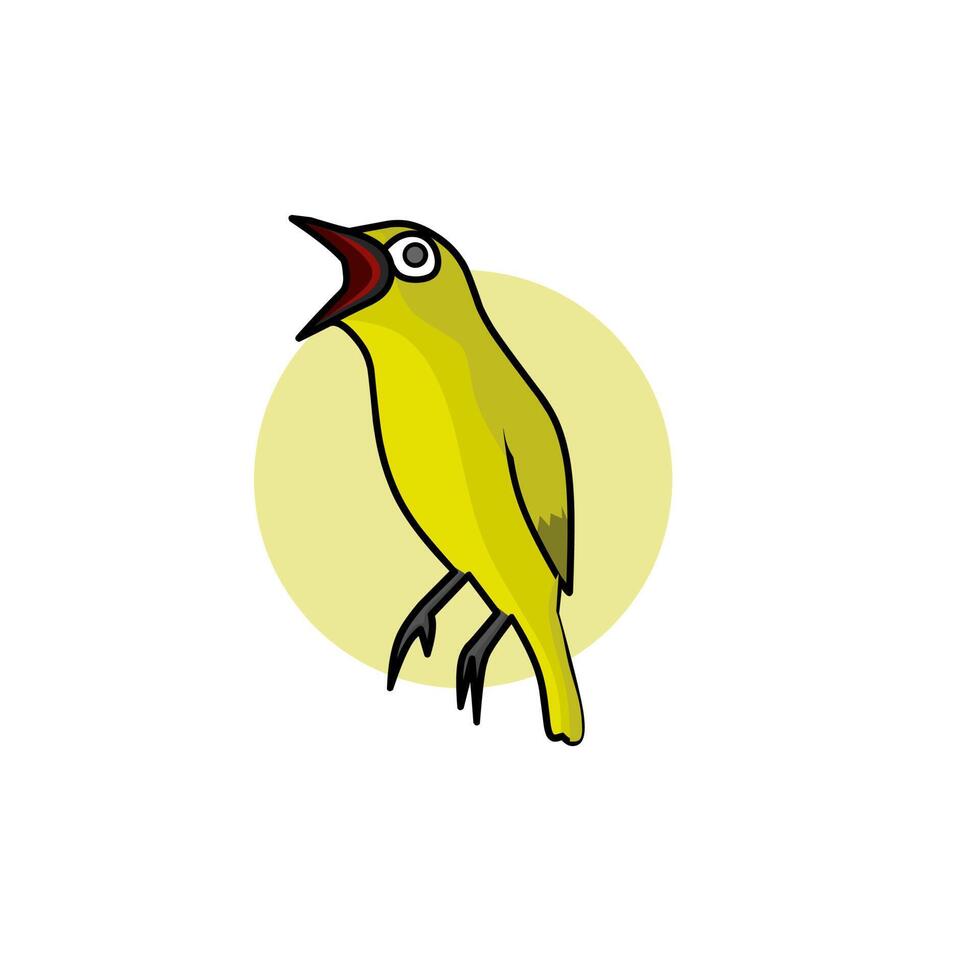 Pleci graphic vector illustration. Bird vector design style with circle behind. Great for bird club logo designs.