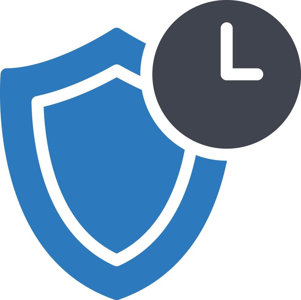 shield time vector illustration on a background.Premium quality symbols.vector icons for concept and graphic design.