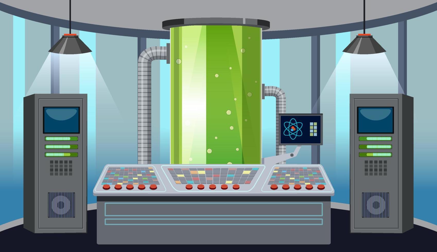 Science laboratory room for chemical experiments vector