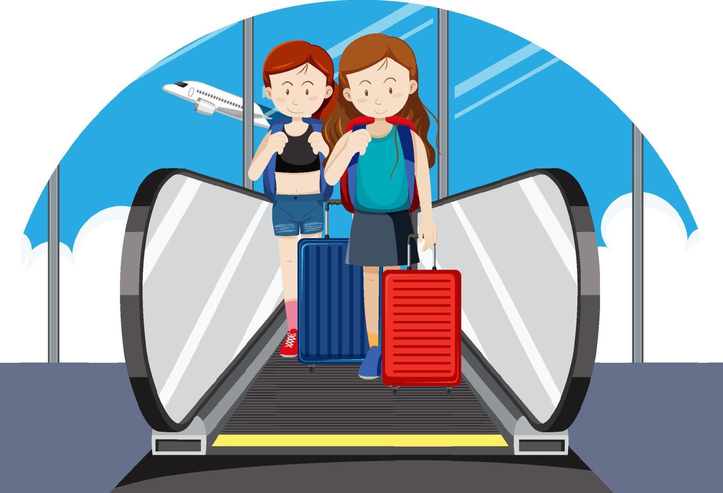 Simple character of couple tourist vector