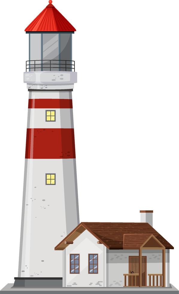 A lighthouse on white background vector