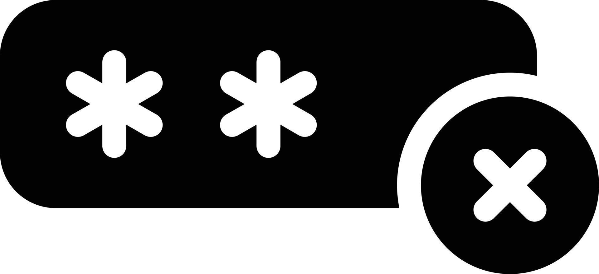 password cancel vector illustration on a background.Premium quality symbols.vector icons for concept and graphic design.