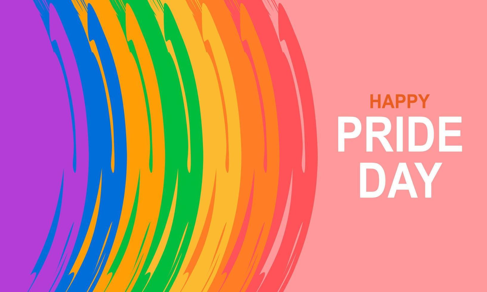 Pride day flag ribbon background vector