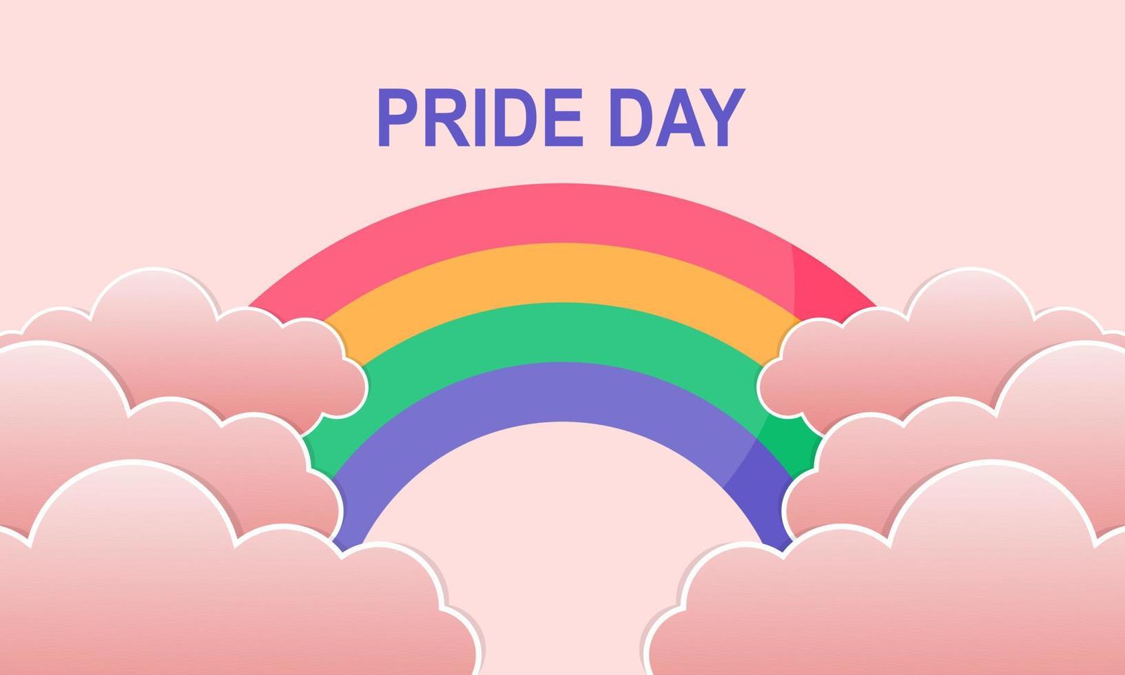 Pride day flag ribbon background vector