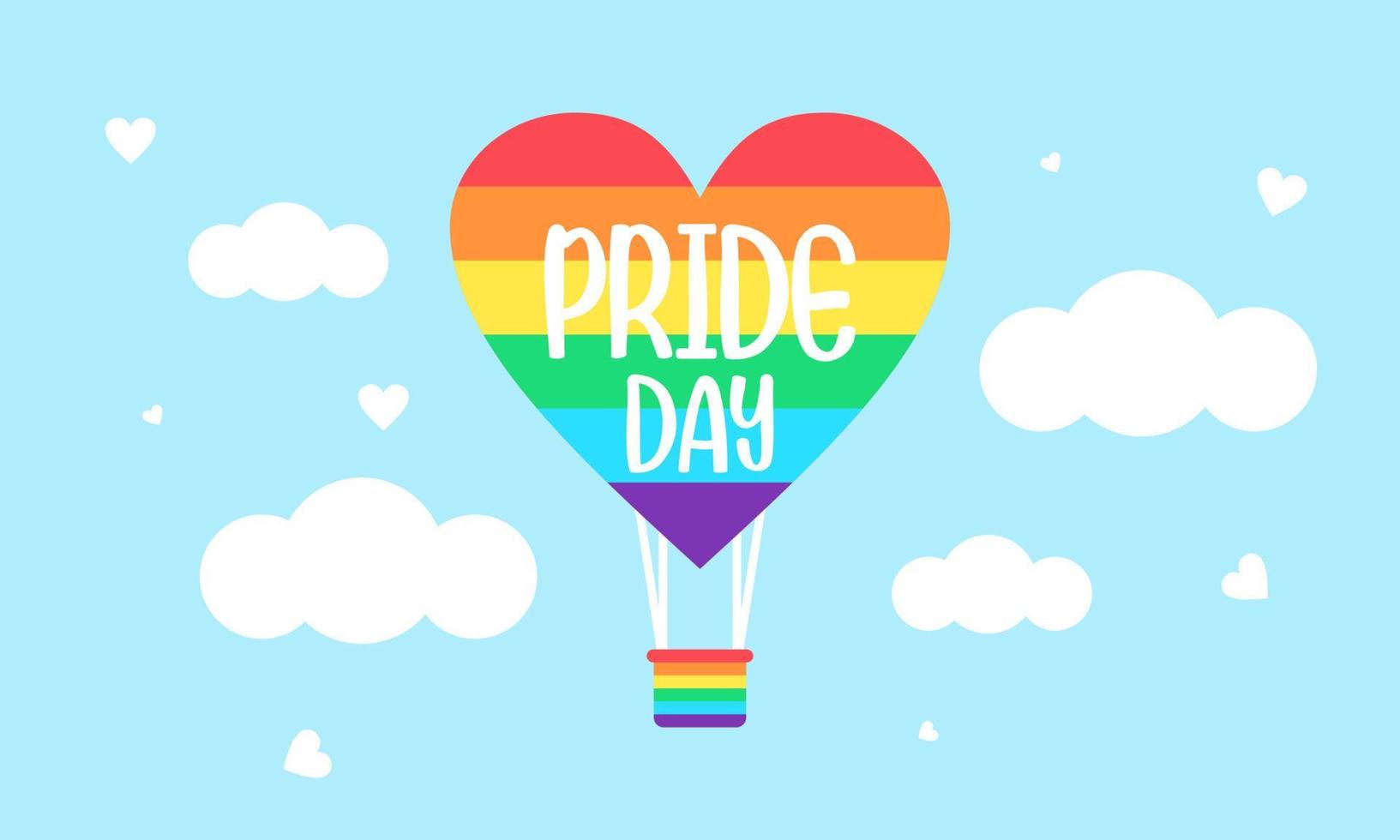 Pride day flag ribbon background vector