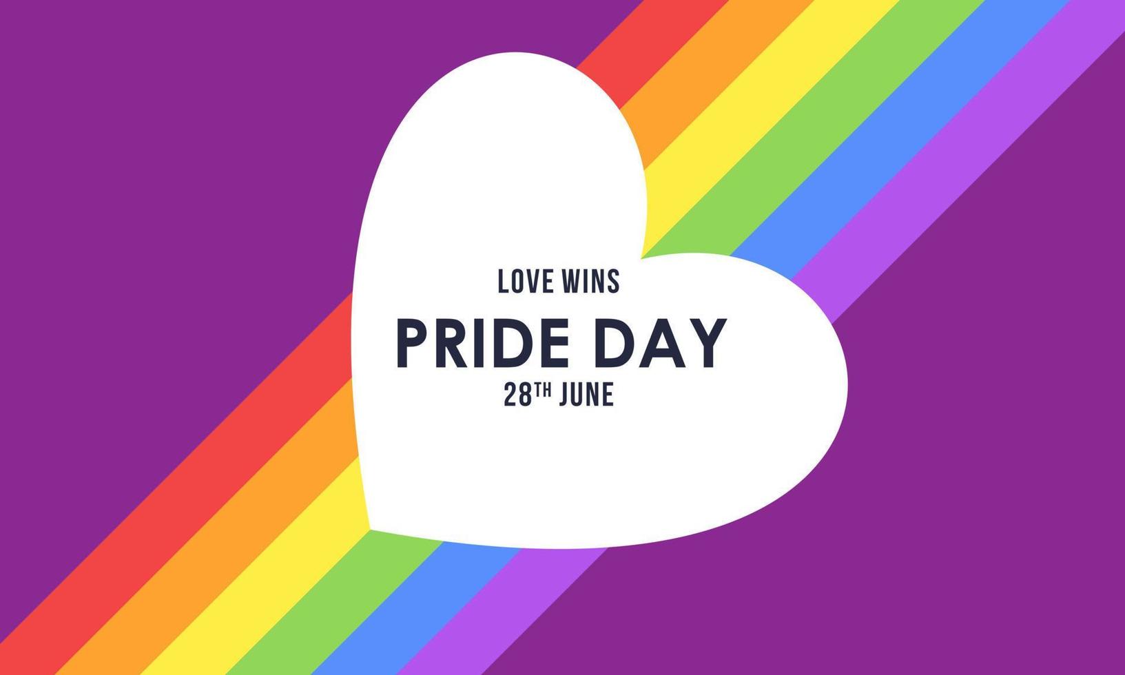 Pride day flag ribbon background vector