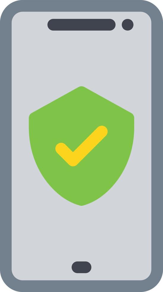 mobile shield vector illustration on a background.Premium quality symbols.vector icons for concept and graphic design.