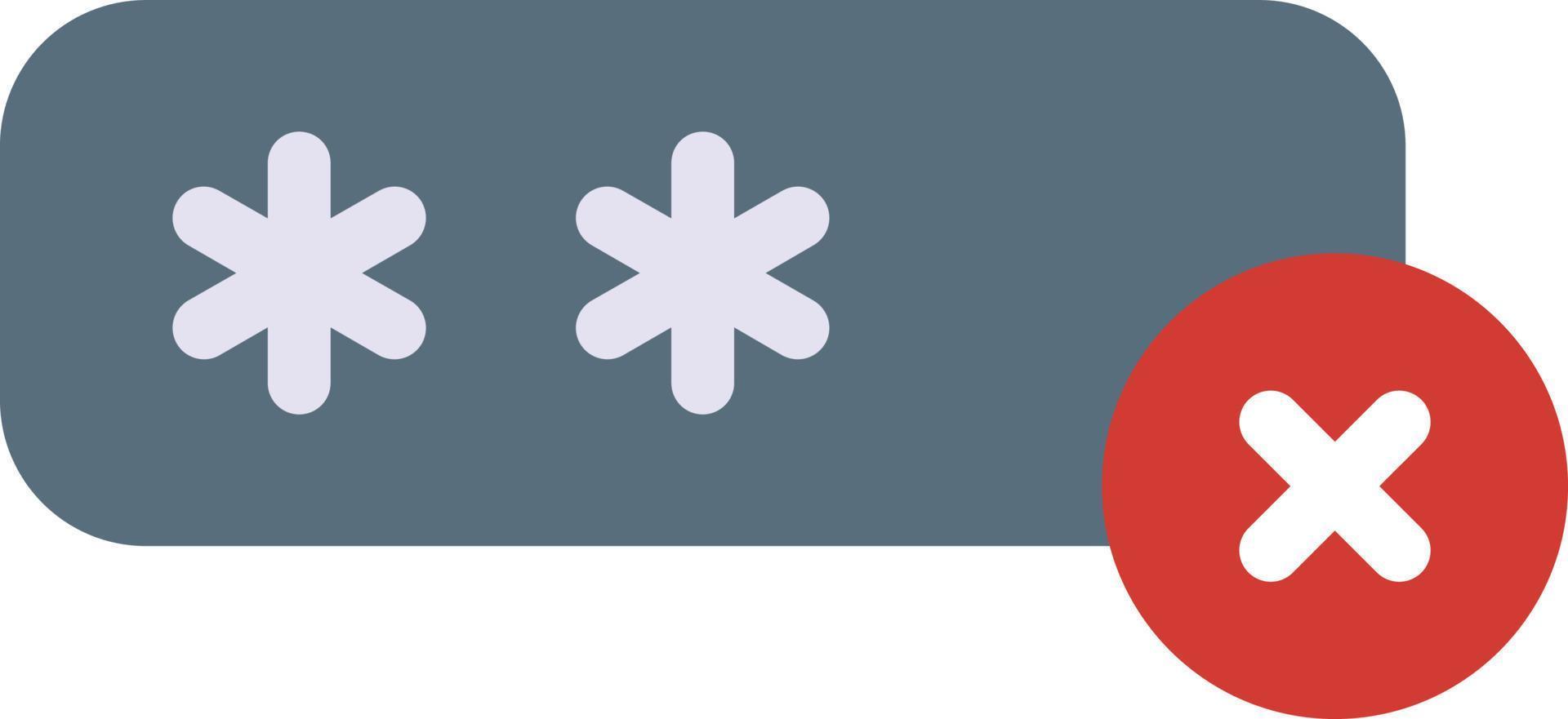 password cancel vector illustration on a background.Premium quality symbols.vector icons for concept and graphic design.