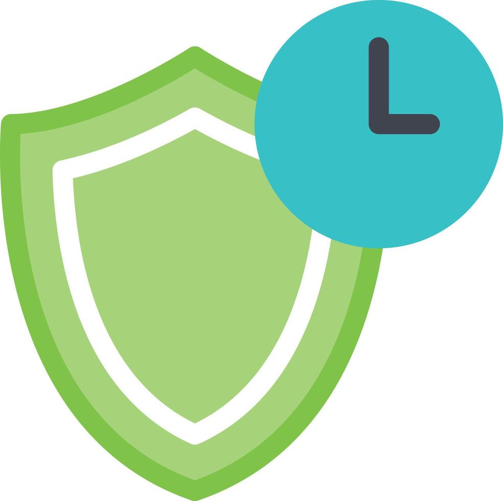 shield time vector illustration on a background.Premium quality symbols.vector icons for concept and graphic design.
