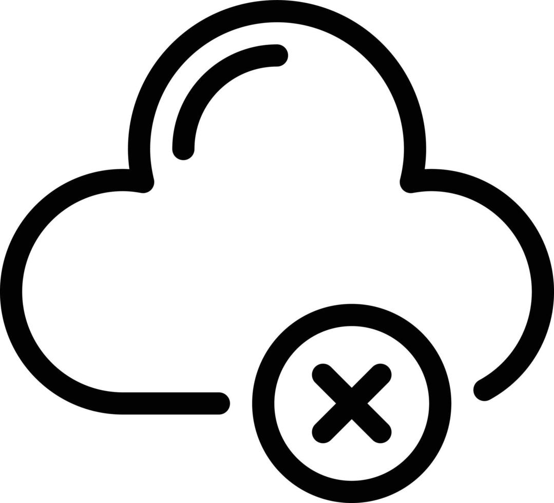 cloud cancel vector illustration on a background.Premium quality symbols.vector icons for concept and graphic design.
