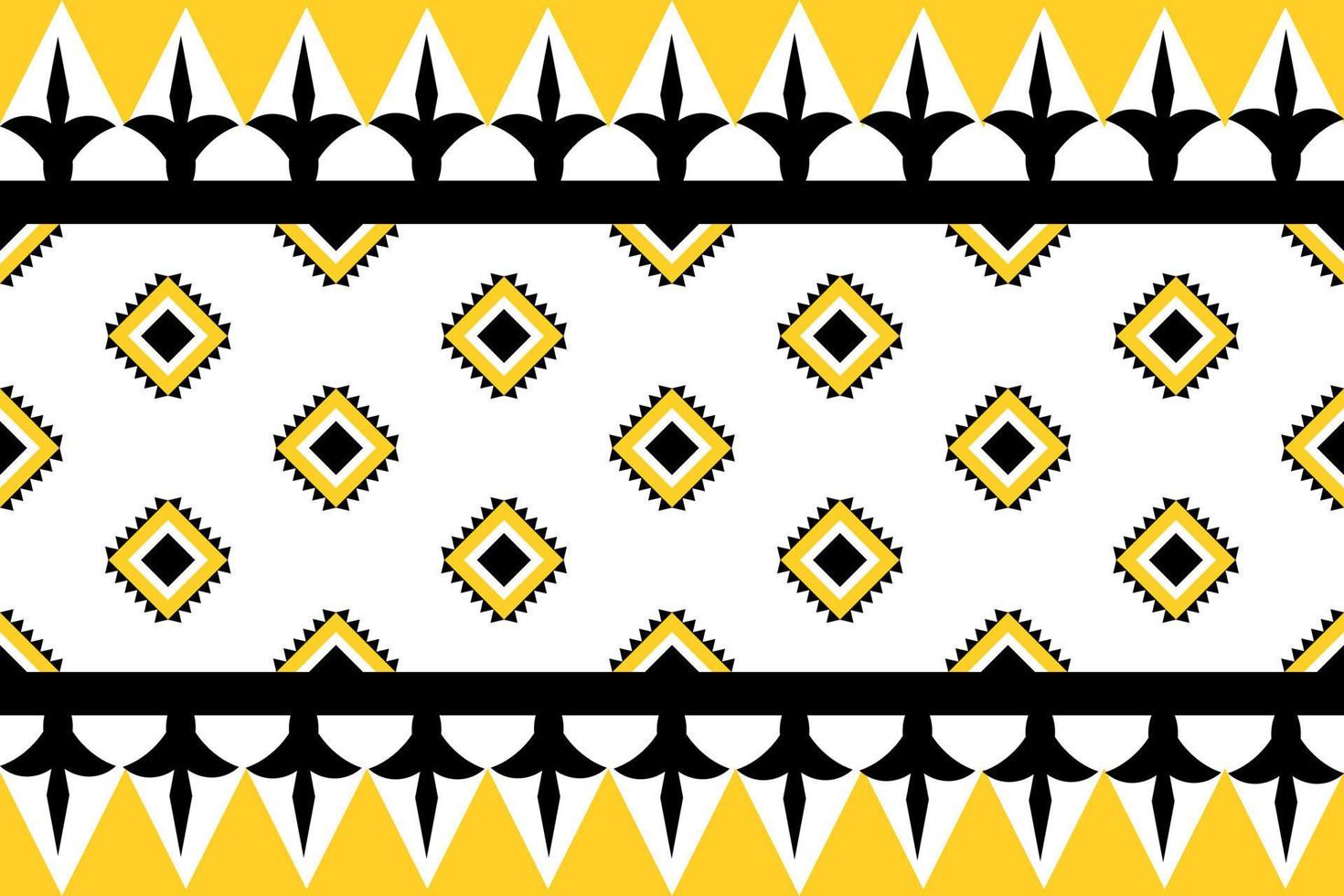 Design of a geometric ethnic seamless pattern for wallpaper, background, fabric, curtain, carpet, clothing, batik, and wrapping. vector