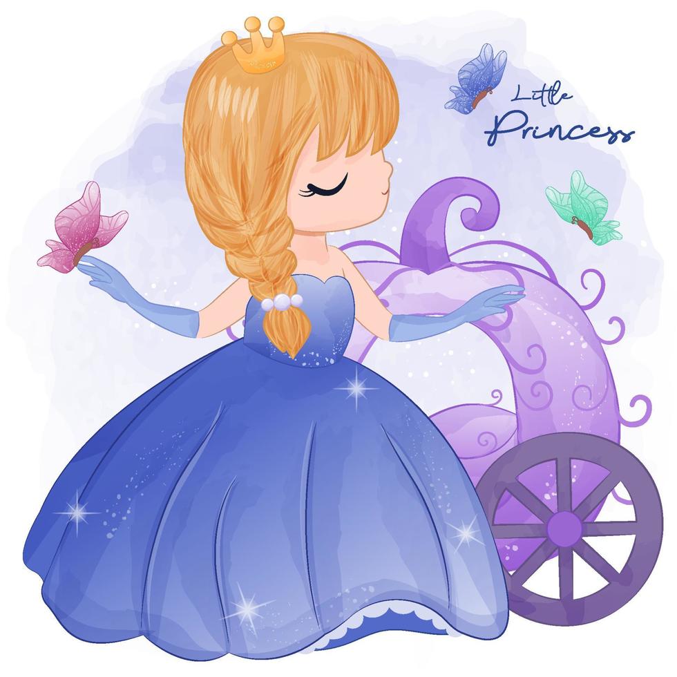 Cute Little Princess Illustration vector