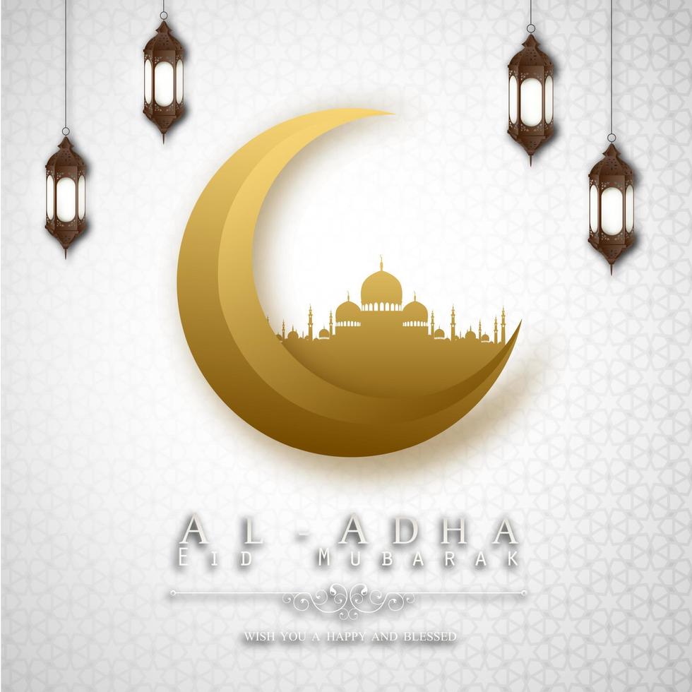 diseño de fondo de eid al adha vector