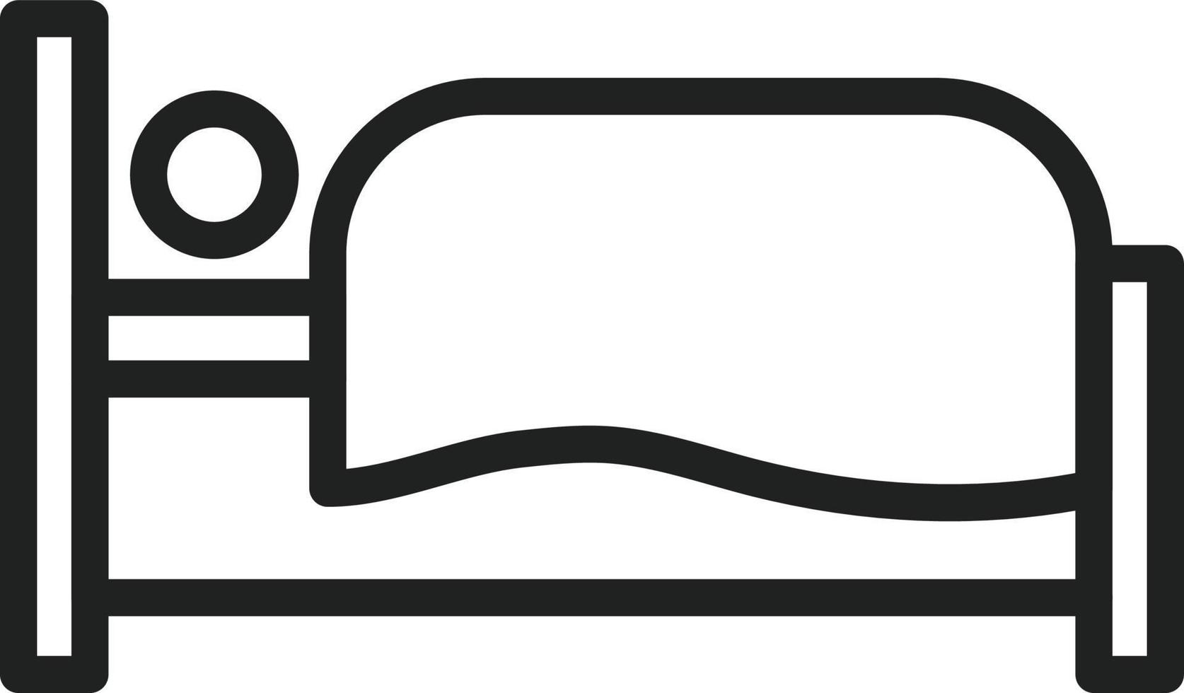 Person in Bed Line Icon vector
