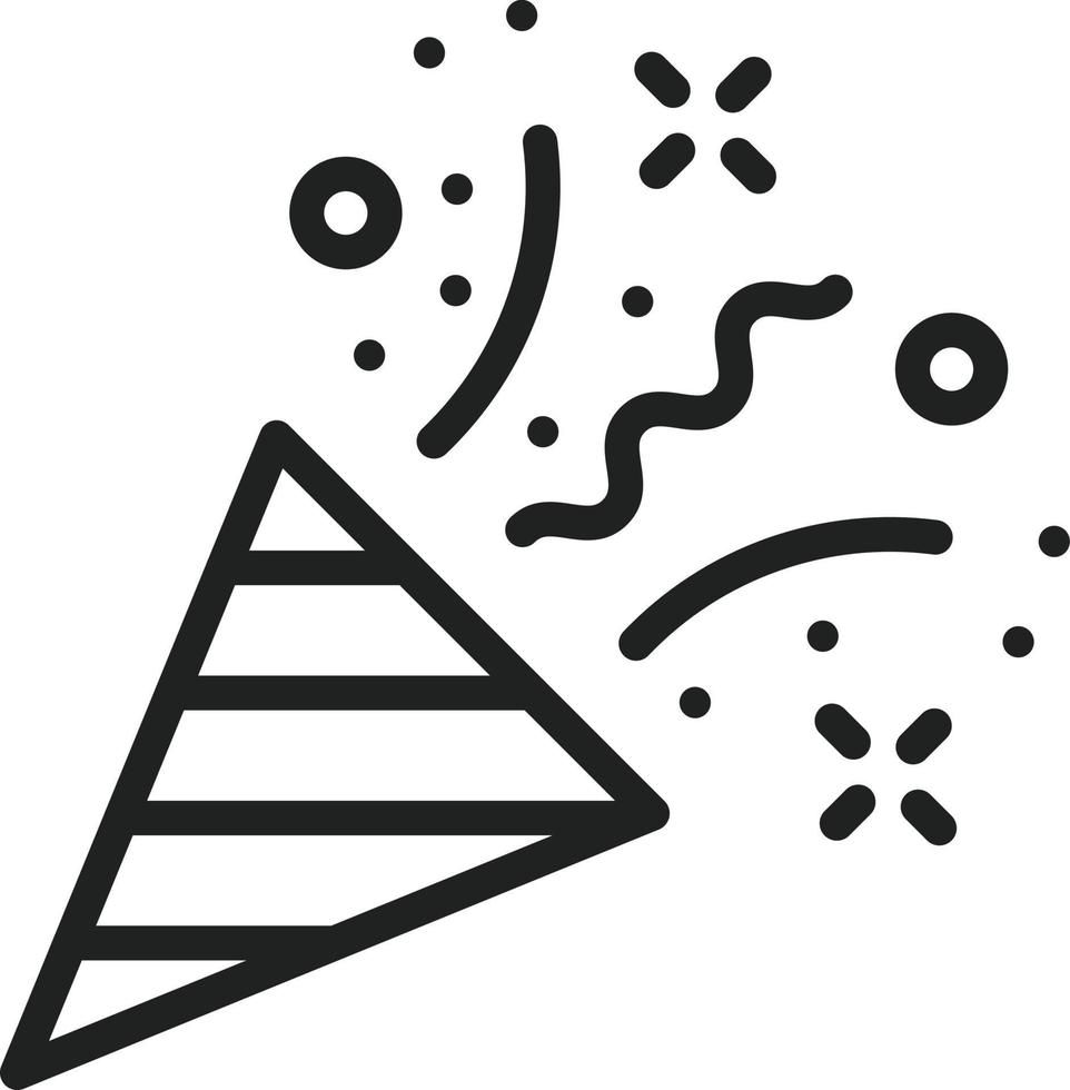 Party Popper Line Icon vector