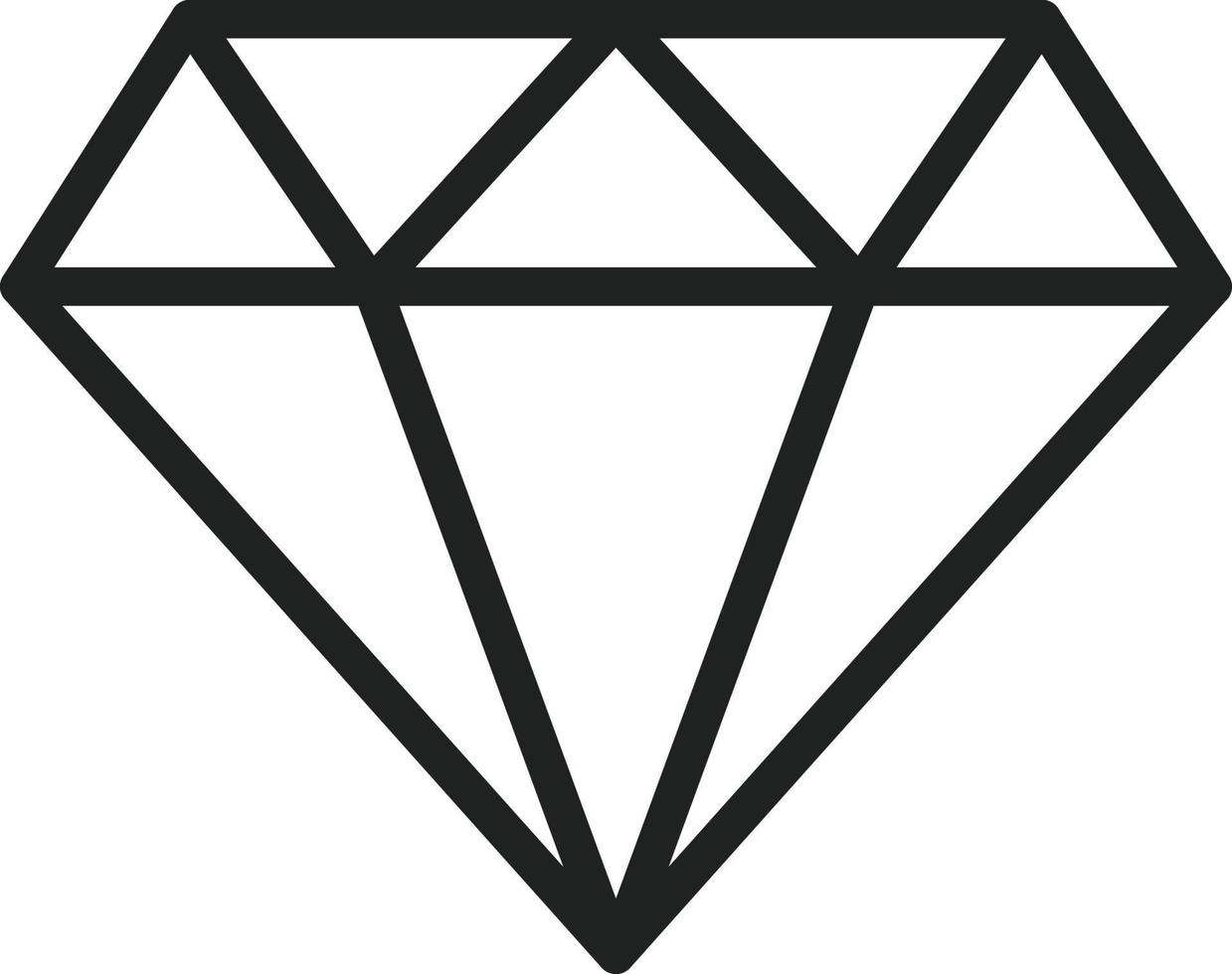 Gem Stone Line Icon vector