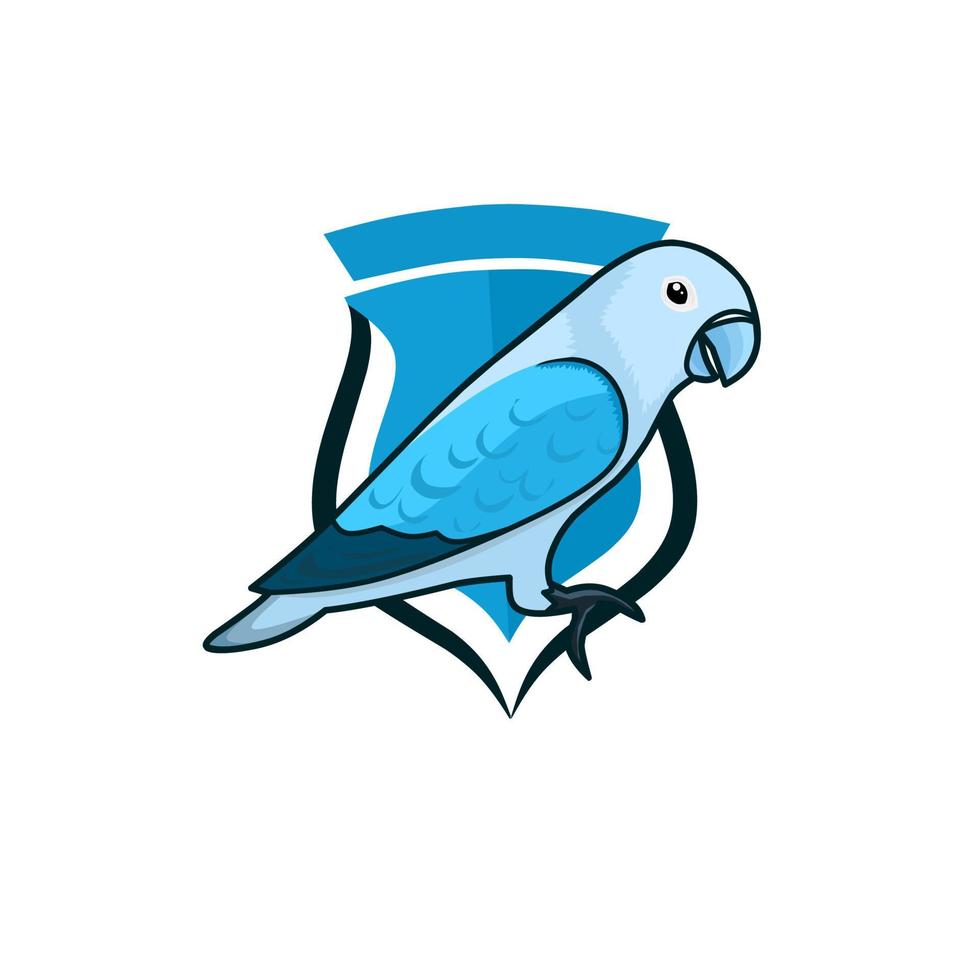 periquito gráfico vector ilustración. cobalto azul periquito en elegante estilo. Perfecto para pájaro club logo diseño.
