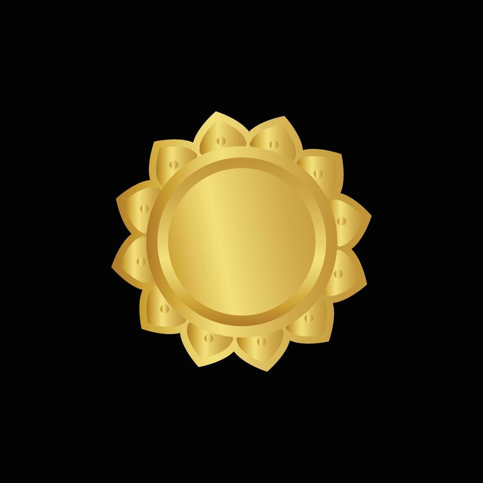 vector ilustración certificado 3d oro frustrar sello o medalla aislado