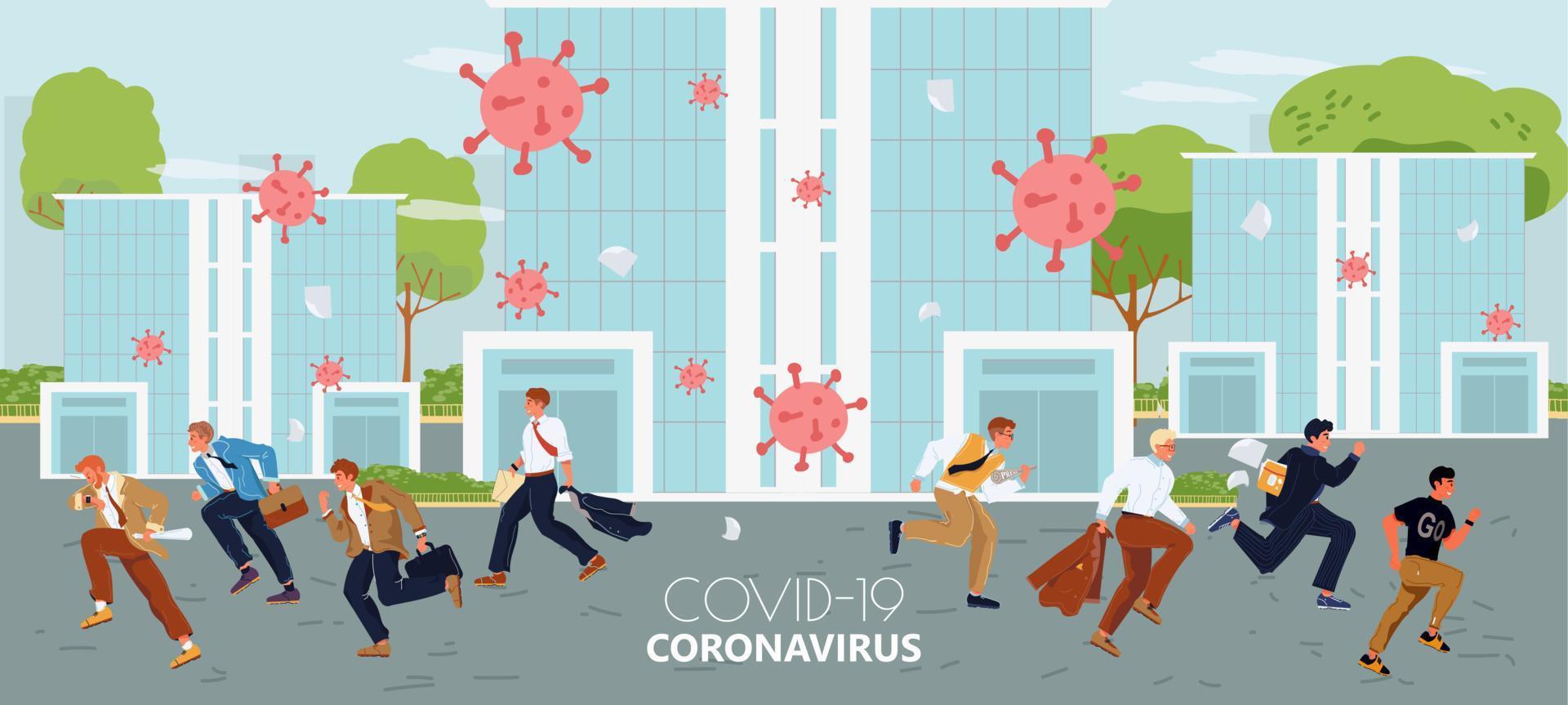 Season flu, coronavirus influenza pandemic concept vector