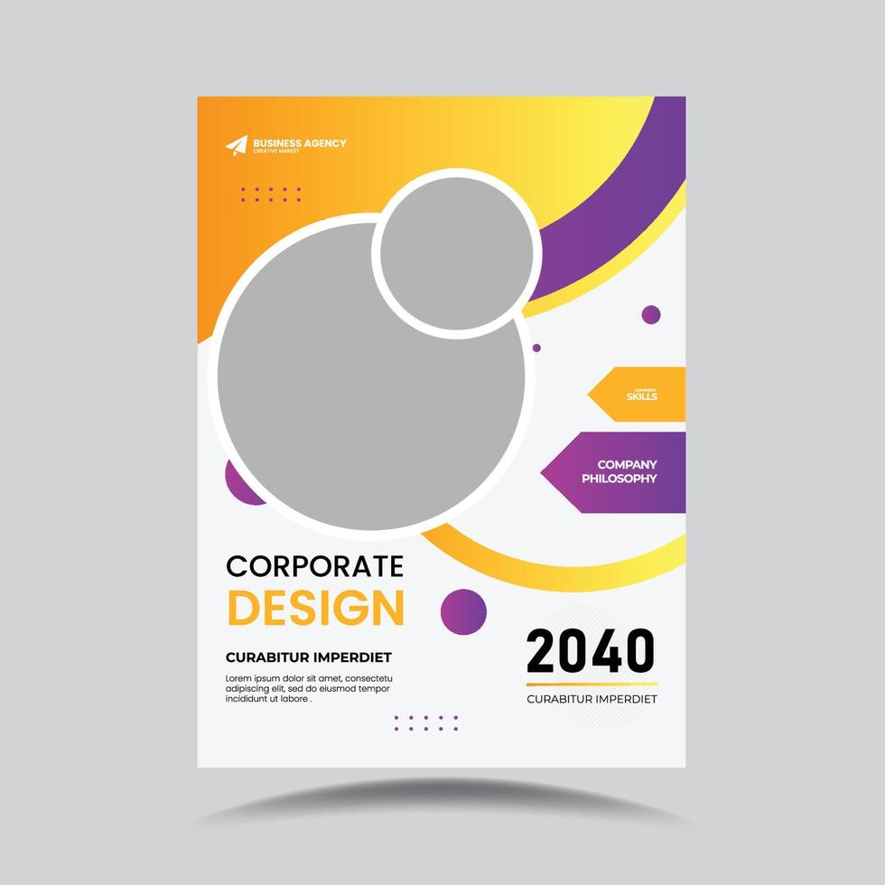 Corporate design flyer template Vector